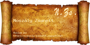 Noszály Zsanett névjegykártya